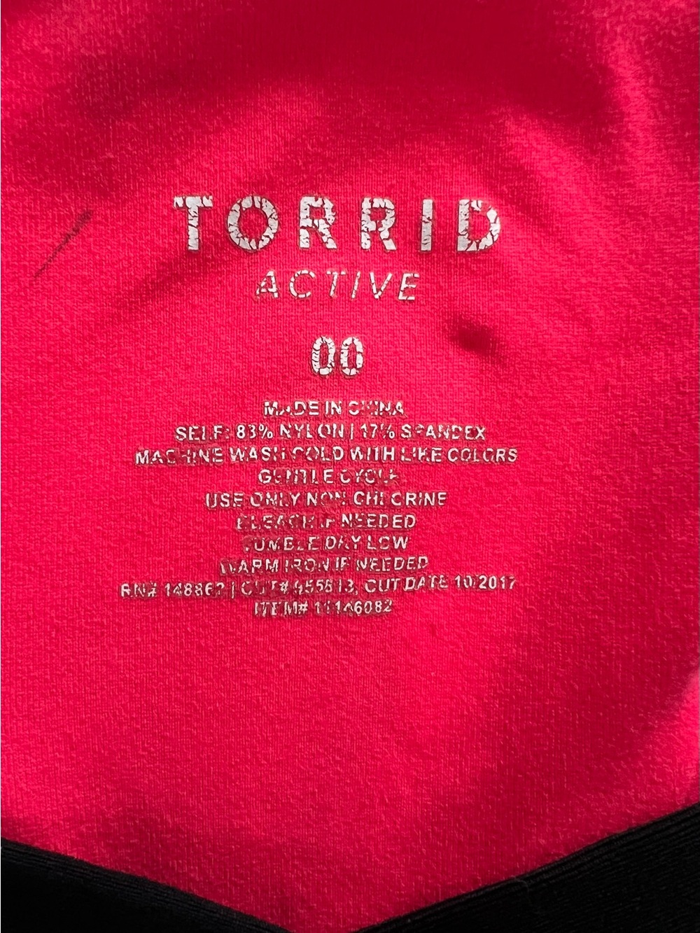 Torrid: Women’s Black & Hot Pink Camo Racerback Sports Bra Size 00, High Support - Picture 3 of 6